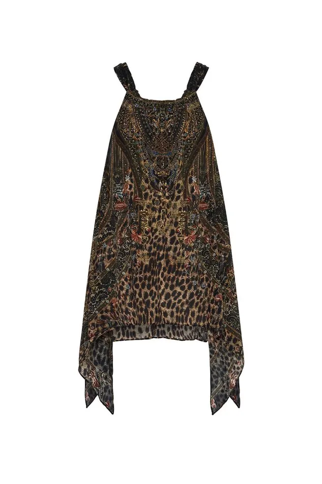 Women Tops Camilla Drawstring Neck Tank Abingdon Palace