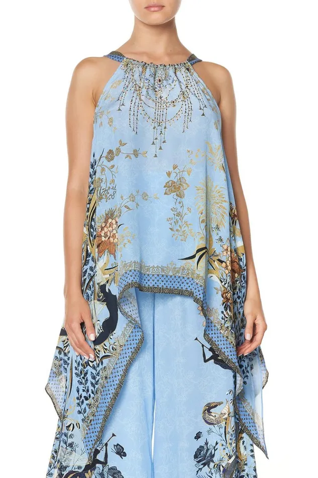 Women Tops Camilla Drawstring Neck Tank Fairy Fountain