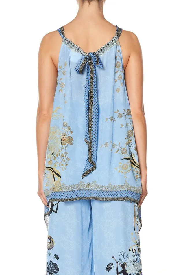 Women Tops Camilla Drawstring Neck Tank Fairy Fountain