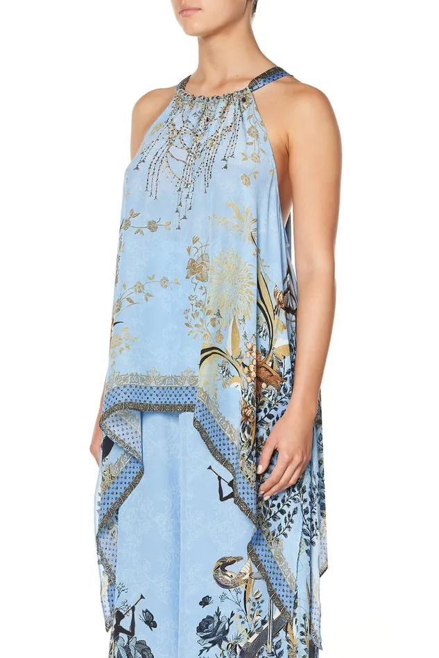 Women Tops Camilla Drawstring Neck Tank Fairy Fountain