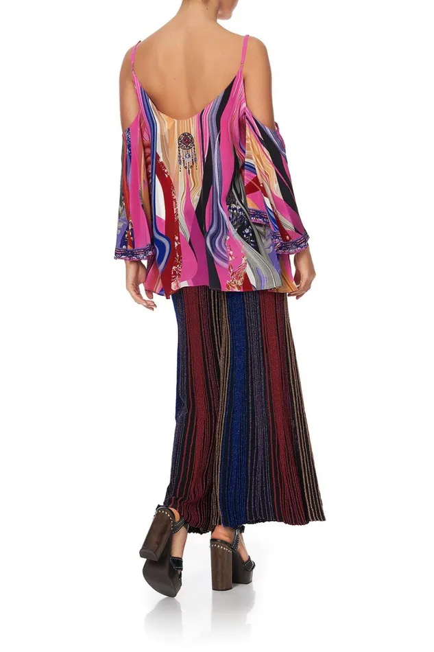 Women Tops Camilla Drop Shoulder Strappy Blouse Folk River