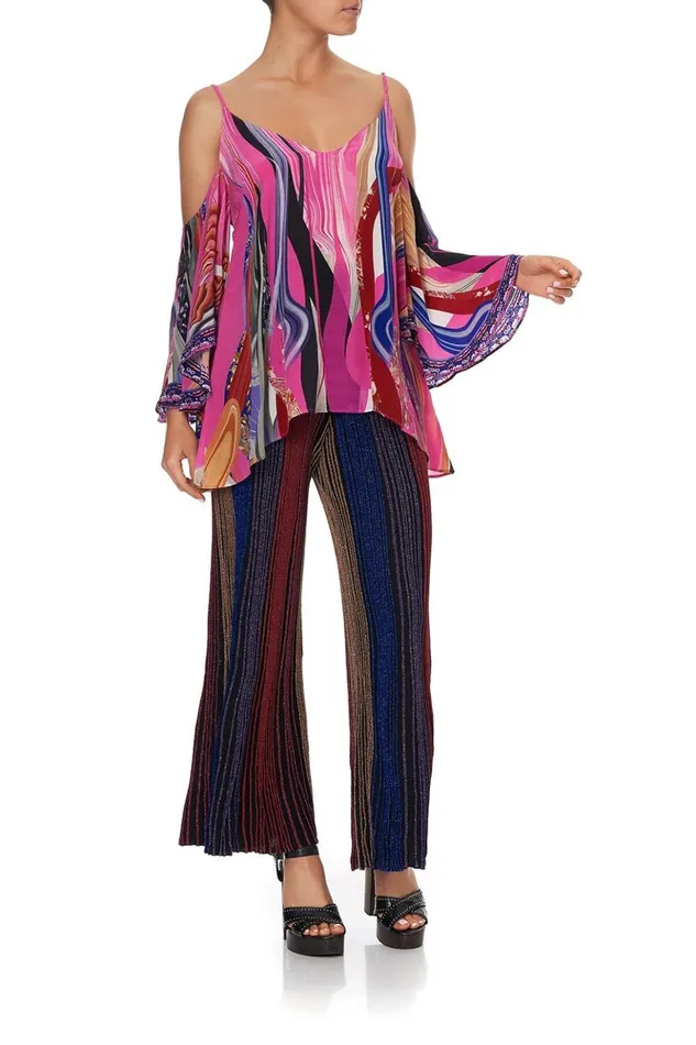 Women Tops Camilla Drop Shoulder Strappy Blouse Folk River