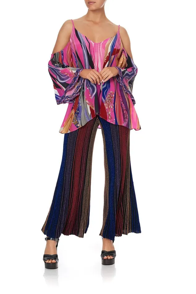 Women Tops Camilla Drop Shoulder Strappy Blouse Folk River