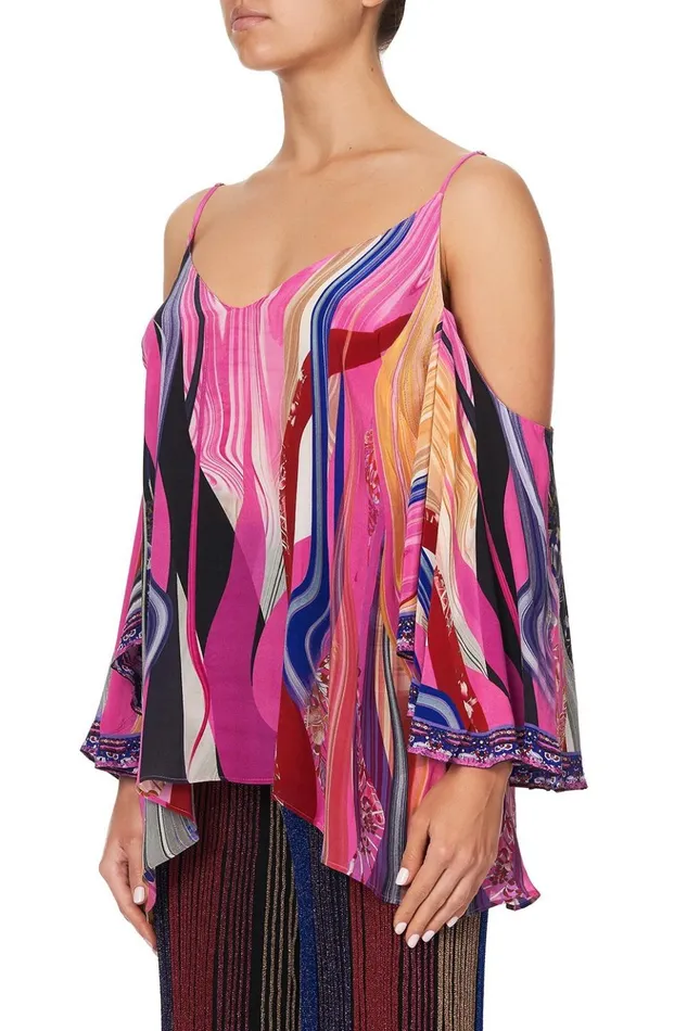 Women Tops Camilla Drop Shoulder Strappy Blouse Folk River