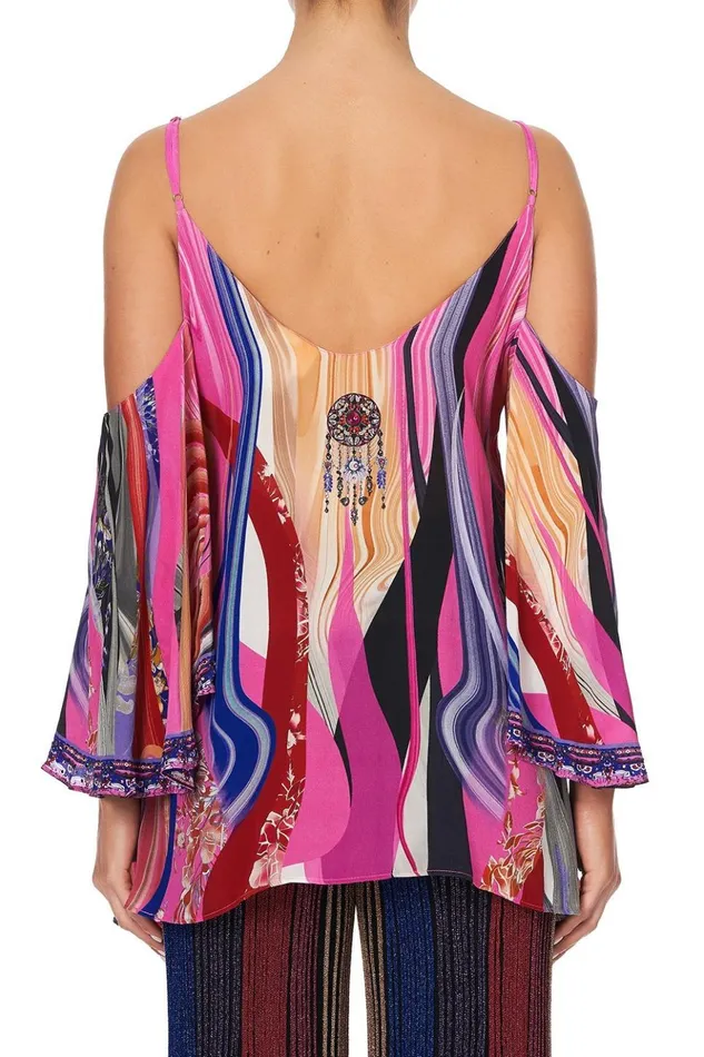Women Tops Camilla Drop Shoulder Strappy Blouse Folk River