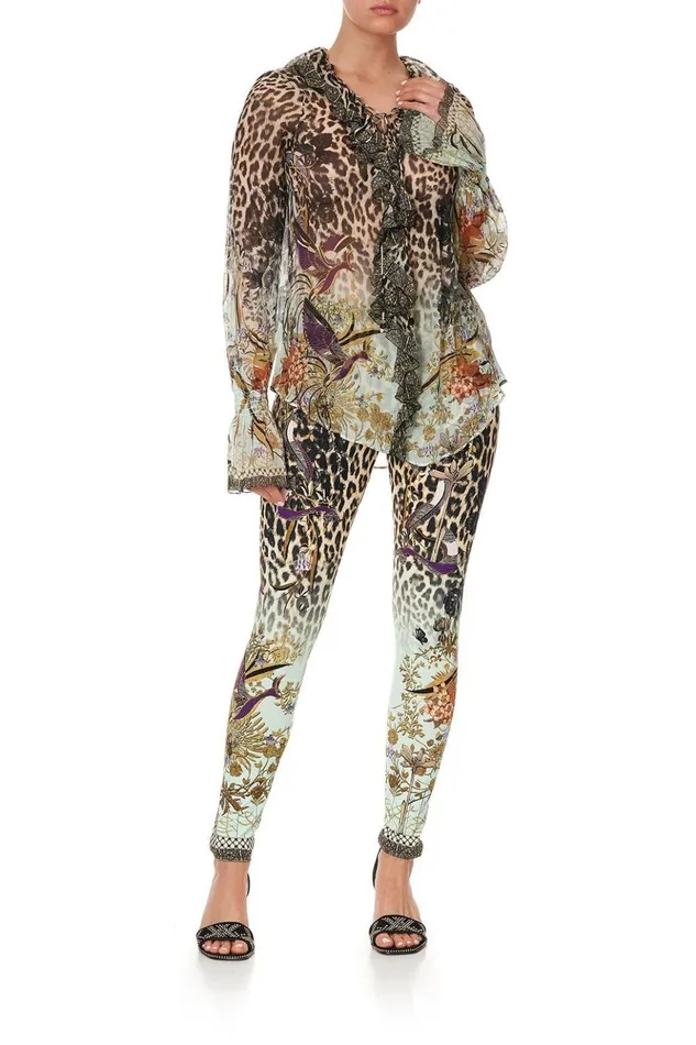 Women Tops Camilla Lace Up Ruffle Blouse Nomadic Nymph