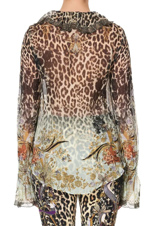 Women Tops Camilla Lace Up Ruffle Blouse Nomadic Nymph