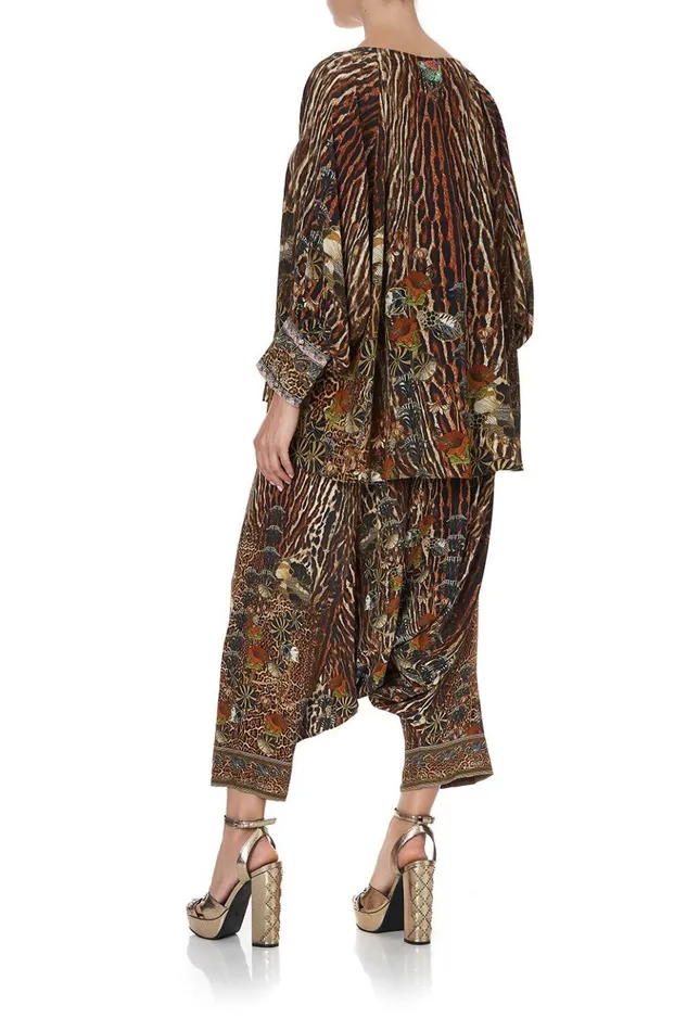 Women Tops Camilla Raglan Sleeve Button Up Top Wild Azal