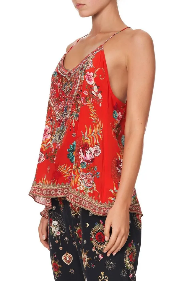 Women Tops Camilla T Back Shoestring Top Cameos Can Can