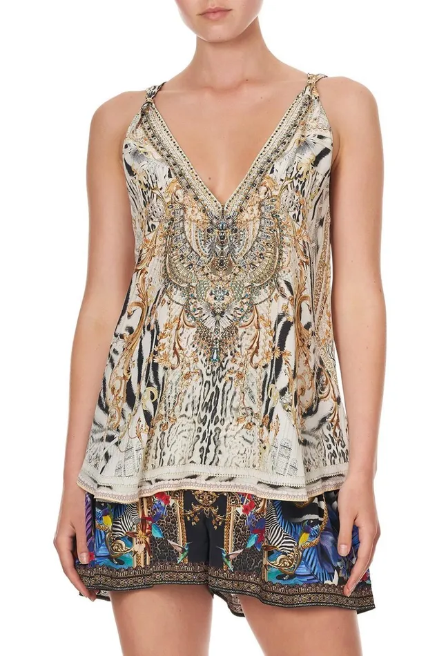 Women Tops Camilla Tank Top With Strap Bead Detail Gates Of Glory