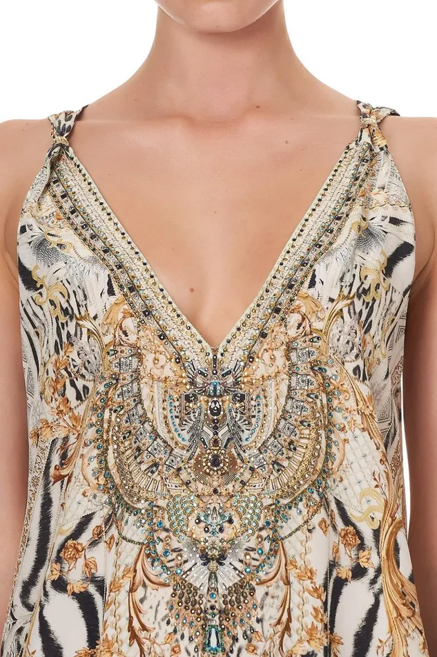 Women Tops Camilla Tank Top With Strap Bead Detail Gates Of Glory