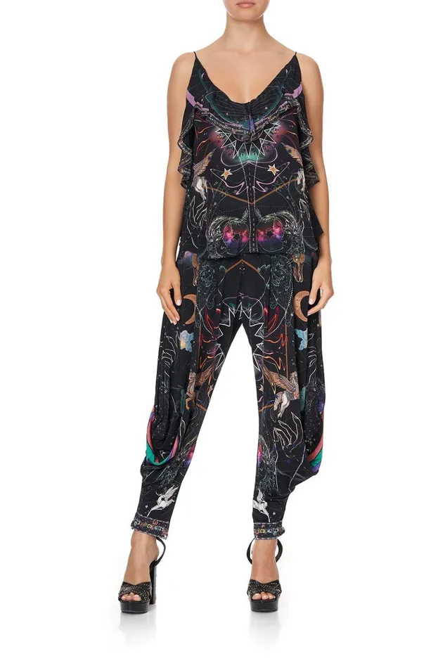 Women Tops Camilla Top With Neckline Frill Midnight Moon House