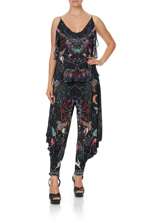 Women Tops Camilla Top With Neckline Frill Midnight Moon House