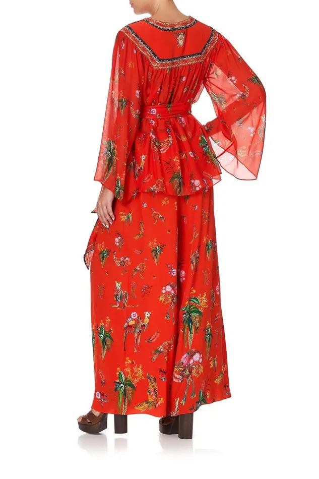 Women Tops Camilla Wrap Blouse With Yoke Cinema Paradiso