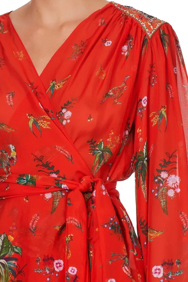 Women Tops Camilla Wrap Blouse With Yoke Cinema Paradiso