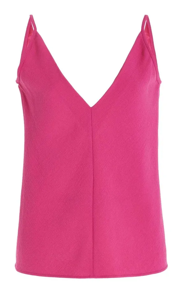 Women Tops Gabriela Hearst Maria Top In Fuchsia Virgin Wool Crepe