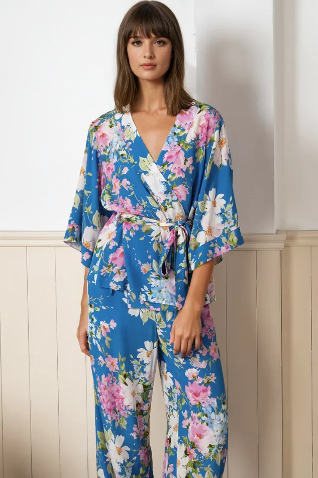 Women Tops YUMI KIM Mirana Kimono Top Soft Kiss Royal