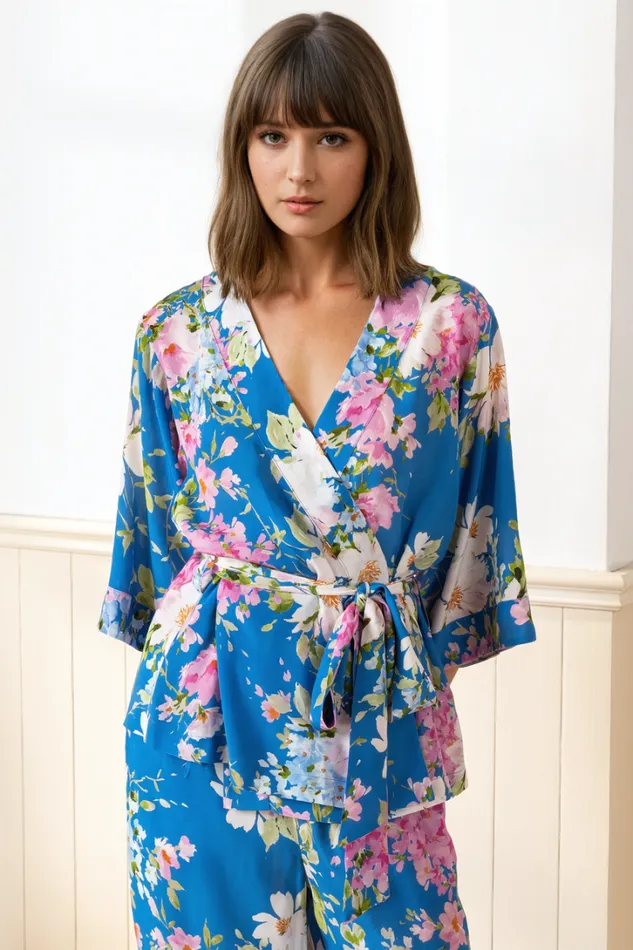 Women Tops YUMI KIM Mirana Kimono Top Soft Kiss Royal