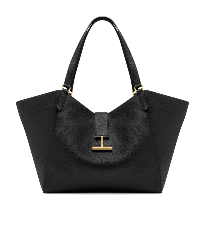 Women Totes Tom Ford Grain Leather Tara Large Tote Black