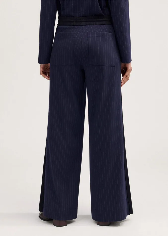 Women Travel Tailoring Pinstripe Pant Box Top Coord MEEM