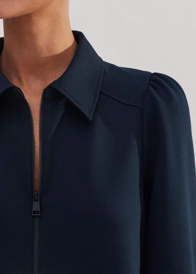 Women Travel Tailoring Shift Dress Navy MEEM