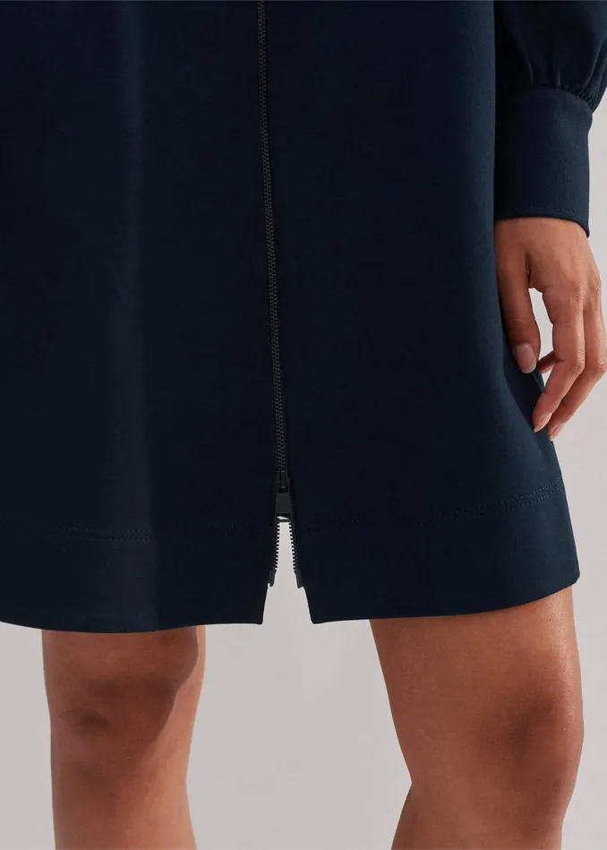 Women Travel Tailoring Shift Dress Navy MEEM