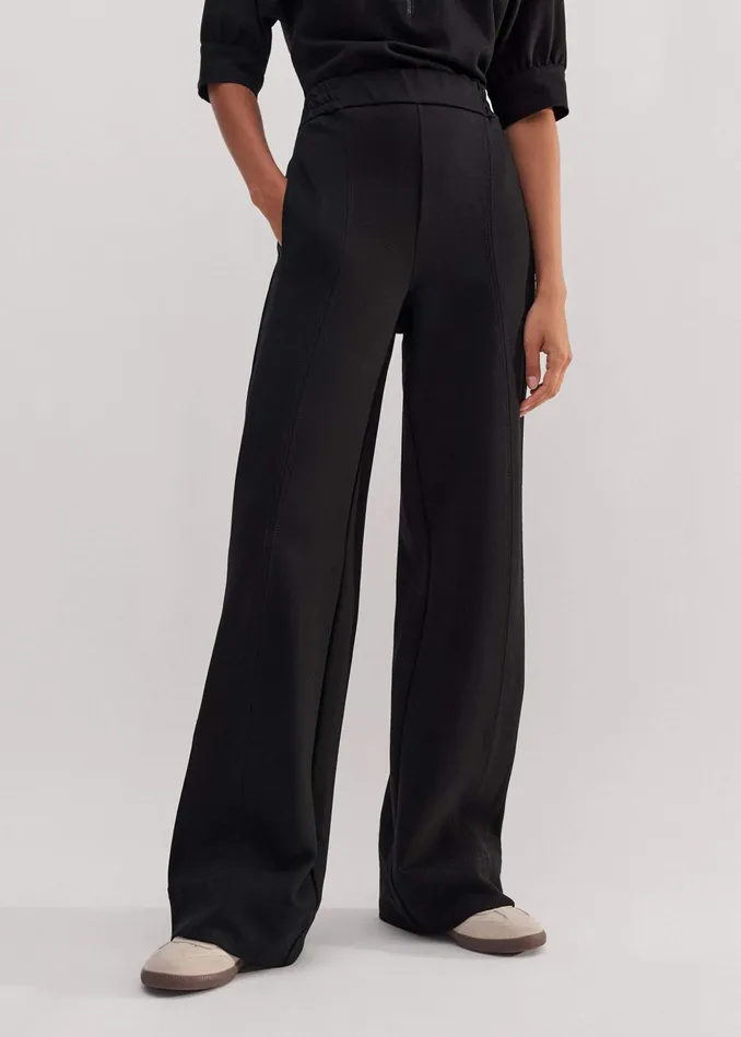 Women Travel Tailoring WideLeg Pant Black MEEM