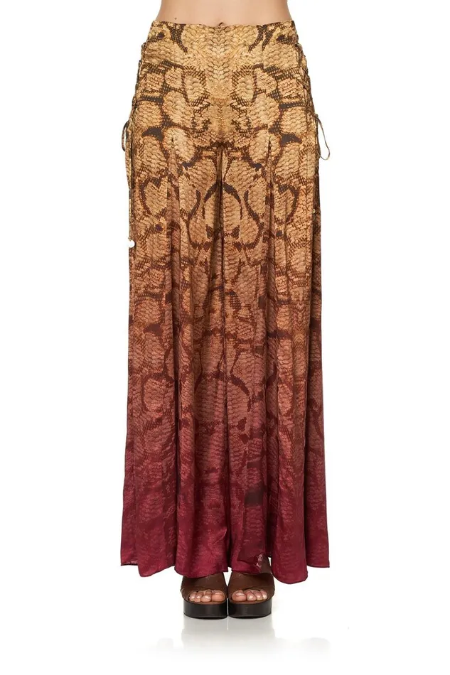 Women Trousers and Leggings Camilla Flares With Lace Up Side Coastal Treasure