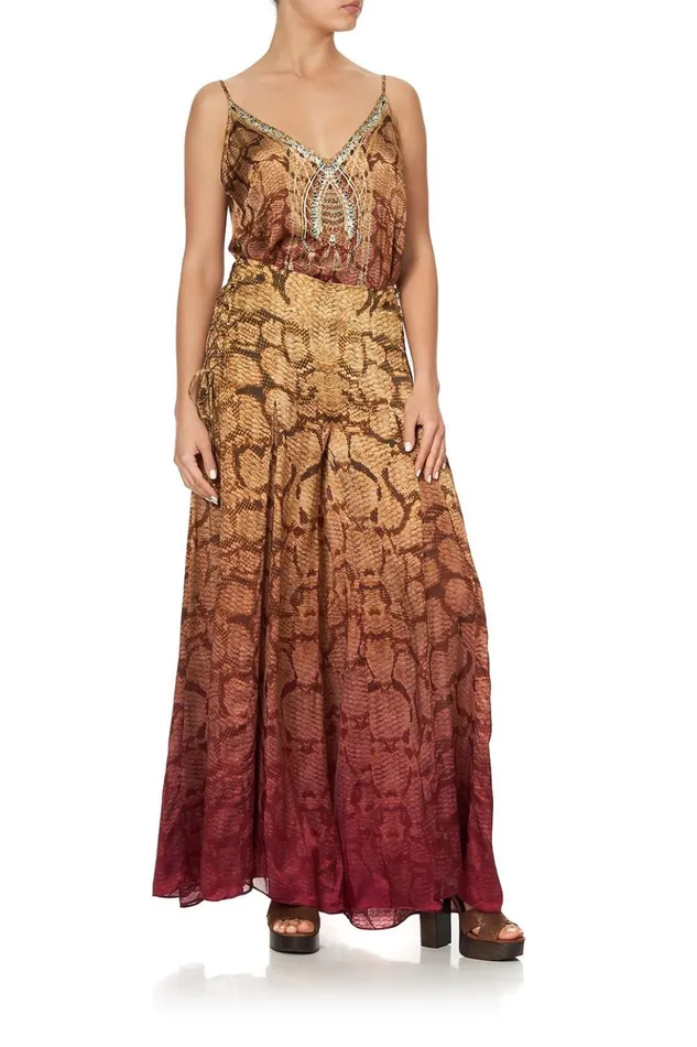 Women Trousers and Leggings Camilla Flares With Lace Up Side Coastal Treasure