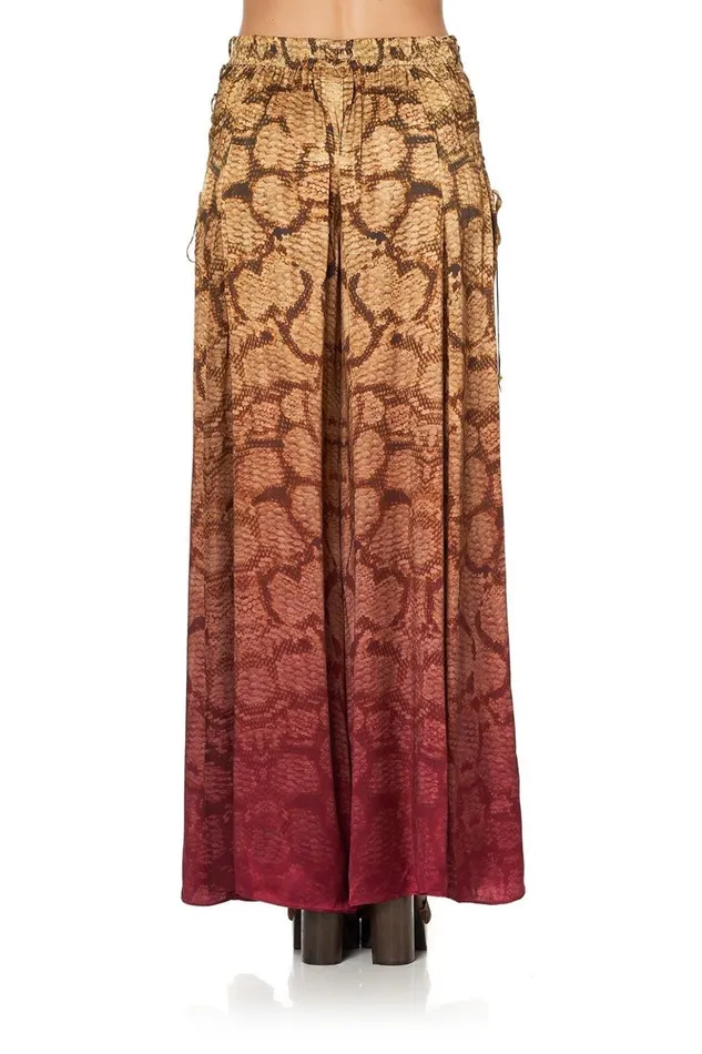 Women Trousers and Leggings Camilla Flares With Lace Up Side Coastal Treasure