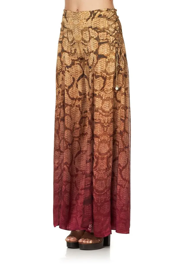 Women Trousers and Leggings Camilla Flares With Lace Up Side Coastal Treasure