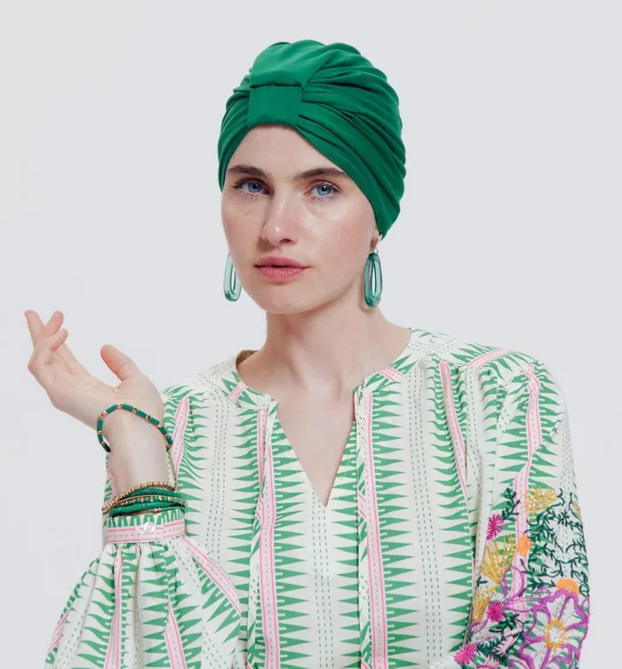 Women Turban For Cancer Sufferers 8211 Green Promod Hair Accessories