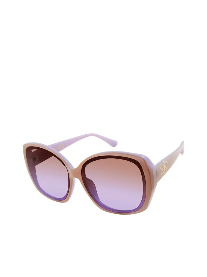 Women Two Tone Geometric In Nude and Lilac Jessica Simpson Sunglasses