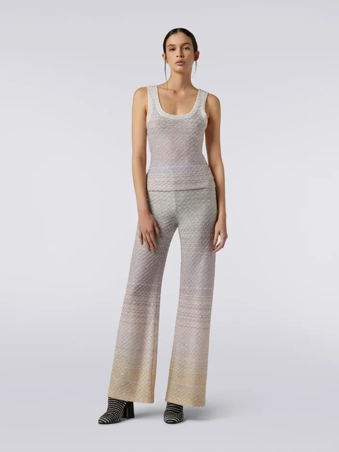 Women Viscose Blend Tank Top With Sequins Multicoloured Missoni Tshirts And Tops Women Viscose Blend Tank Top With Sequins Multicoloured Missoni Tshirts And Tops