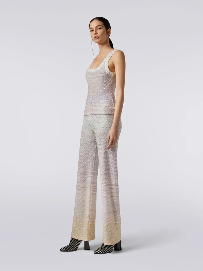 Women Viscose Blend Tank Top With Sequins Multicoloured Missoni Tshirts And Tops Women Viscose Blend Tank Top With Sequins Multicoloured Missoni Tshirts And Tops