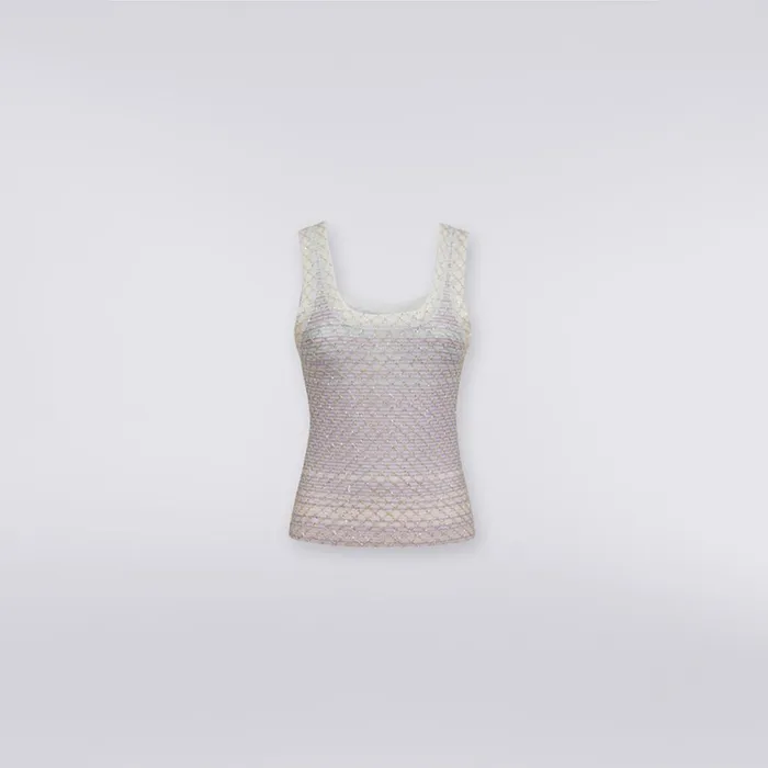 Women Viscose Blend Tank Top With Sequins Multicoloured Missoni Tshirts And Tops Women Viscose Blend Tank Top With Sequins Multicoloured Missoni Tshirts And Tops