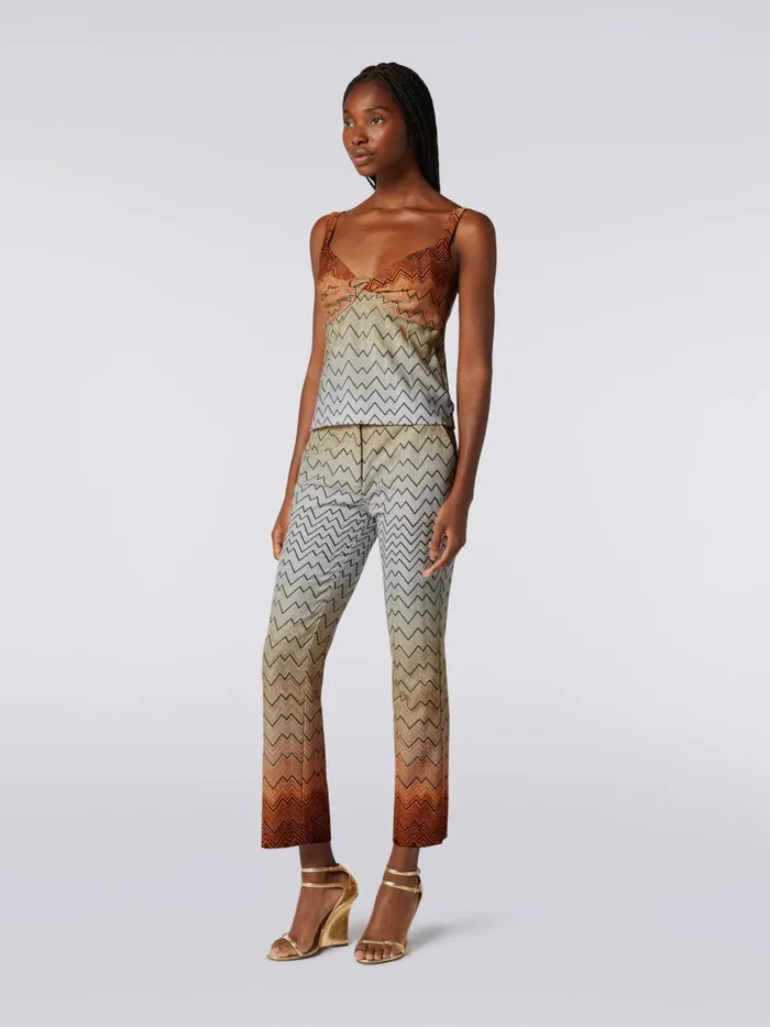 Women Viscose Blend Tank Top With Zigzag Pattern And Lurex White Missoni Tshirts And Tops Women Viscose Blend Tank Top With Zigzag Pattern And Lurex White Missoni Tshirts And Tops