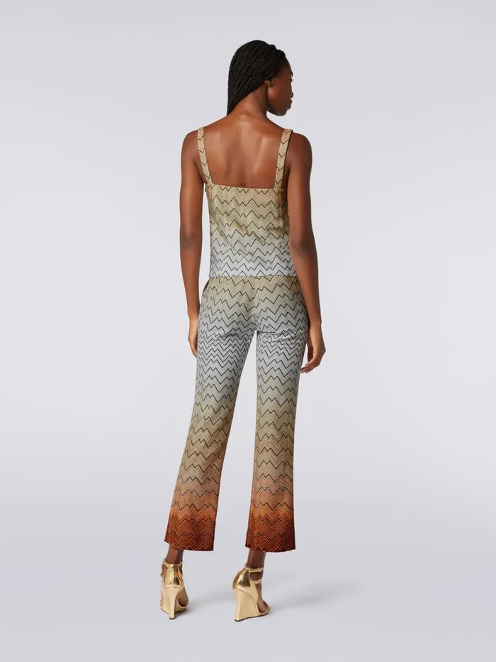 Women Viscose Blend Tank Top With Zigzag Pattern And Lurex White Missoni Tshirts And Tops Women Viscose Blend Tank Top With Zigzag Pattern And Lurex White Missoni Tshirts And Tops