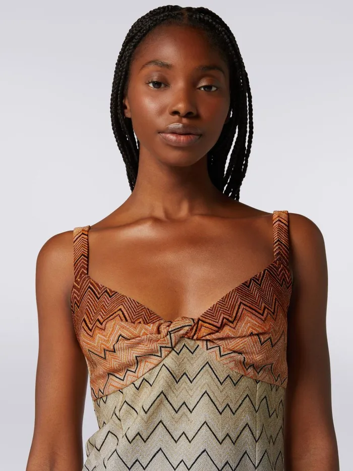 Women Viscose Blend Tank Top With Zigzag Pattern And Lurex White Missoni Tshirts And Tops Women Viscose Blend Tank Top With Zigzag Pattern And Lurex White Missoni Tshirts And Tops
