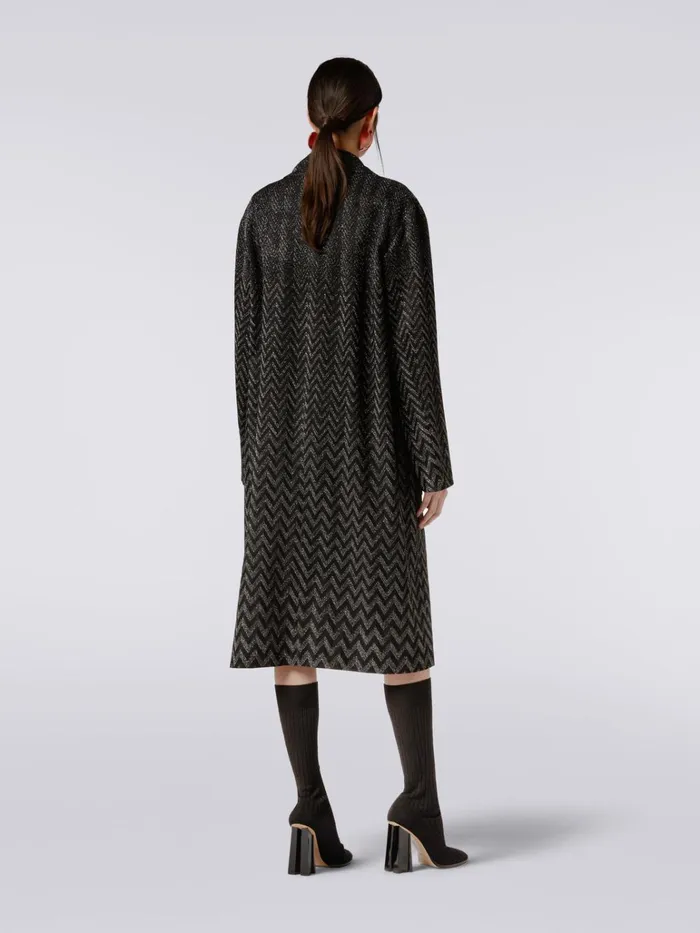 Women Viscose Chevron Coat With Lurex Black Missoni Coats and Jackets Women Viscose Chevron Coat With Lurex Black Missoni Coats and Jackets