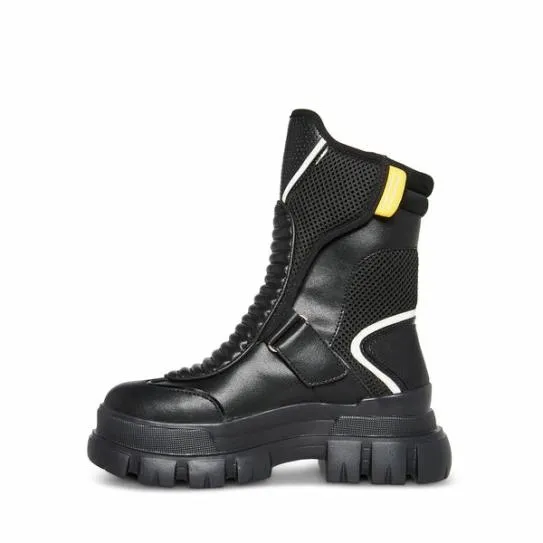 Women VOLT BLACK LEATHER Black Leather Steve Madden Boots and Booties Women VOLT BLACK LEATHER Black Leather Steve Madden Boots and Booties