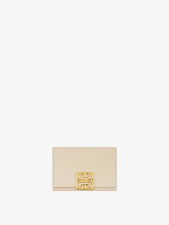 Women Wallets and Card Holders Givenchy 4G Liquid Wallet In Box Leather Natural Beige