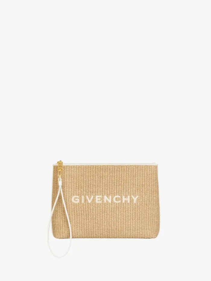 Women Wallets and Card Holders Givenchy GIVENCHY Travel Pouch In Raffia Natural
