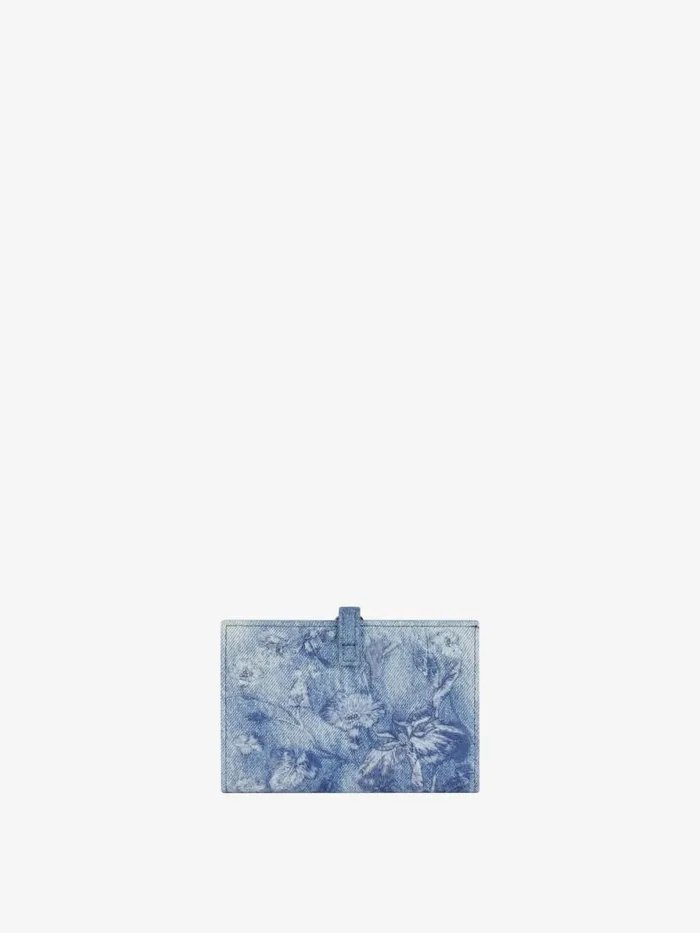 Women Wallets and Card Holders Givenchy Voyou Wallet In Washed Embroidered Denim Medium Blue Women Wallets and Card Holders Givenchy Voyou Wallet In Washed Embroidered Denim Medium Blue
