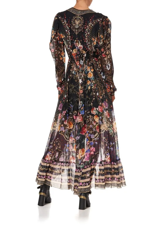 Women Wedding Guest Dresses Camilla Blouson Wrap Sleeve Dress Blushing Manor
