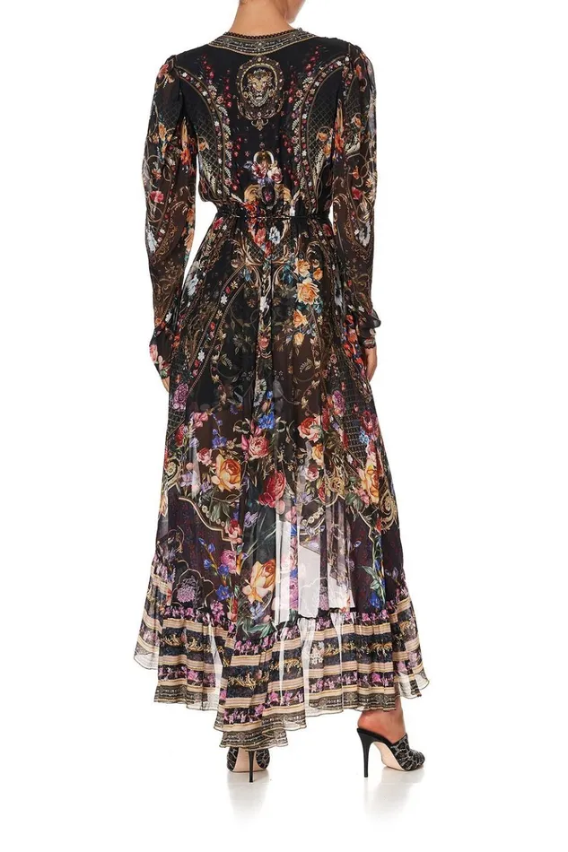 Women Wedding Guest Dresses Camilla Blouson Wrap Sleeve Dress Blushing Manor