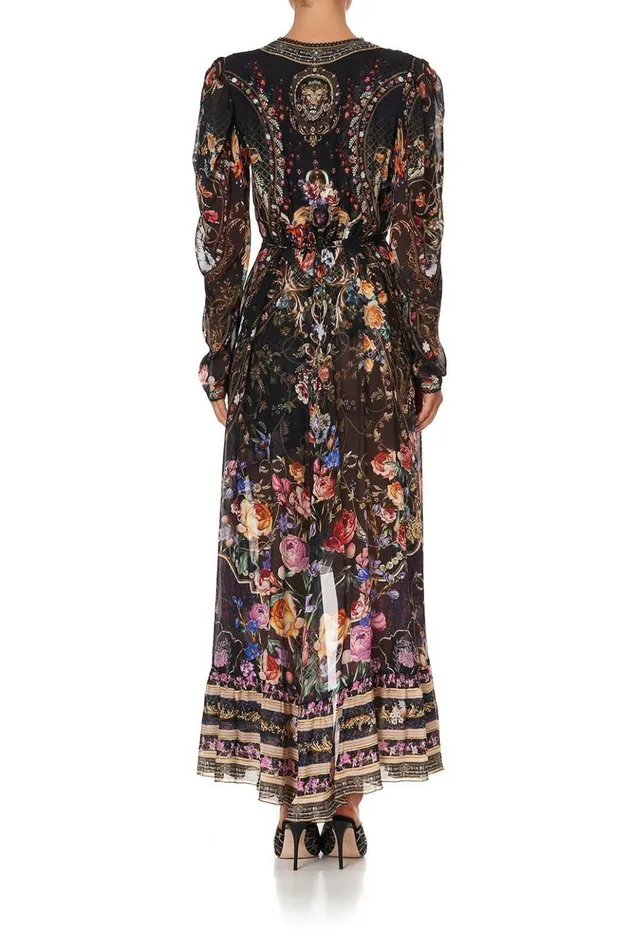 Women Wedding Guest Dresses Camilla Blouson Wrap Sleeve Dress Blushing Manor