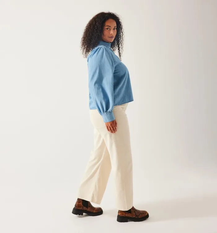 Women Wideleg Corduroy Trousers 8211 Ecru Promod Trousers Women Wideleg Corduroy Trousers 8211 Ecru Promod Trousers