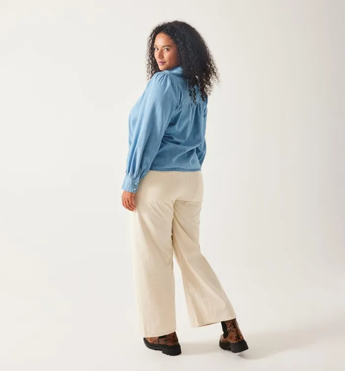 Women Wideleg Corduroy Trousers 8211 Ecru Promod Trousers Women Wideleg Corduroy Trousers 8211 Ecru Promod Trousers