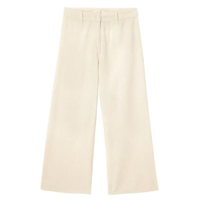 Women Wideleg Corduroy Trousers 8211 Ecru Promod Trousers Women Wideleg Corduroy Trousers 8211 Ecru Promod Trousers
